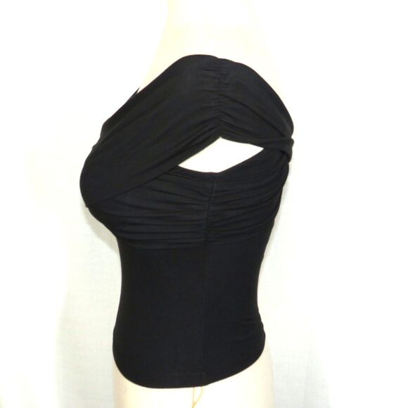 OGL Eco-SkinKiss Criss Cross Off Shoulder New Airy Brami Top Black Size XS - Picture 8 of 12